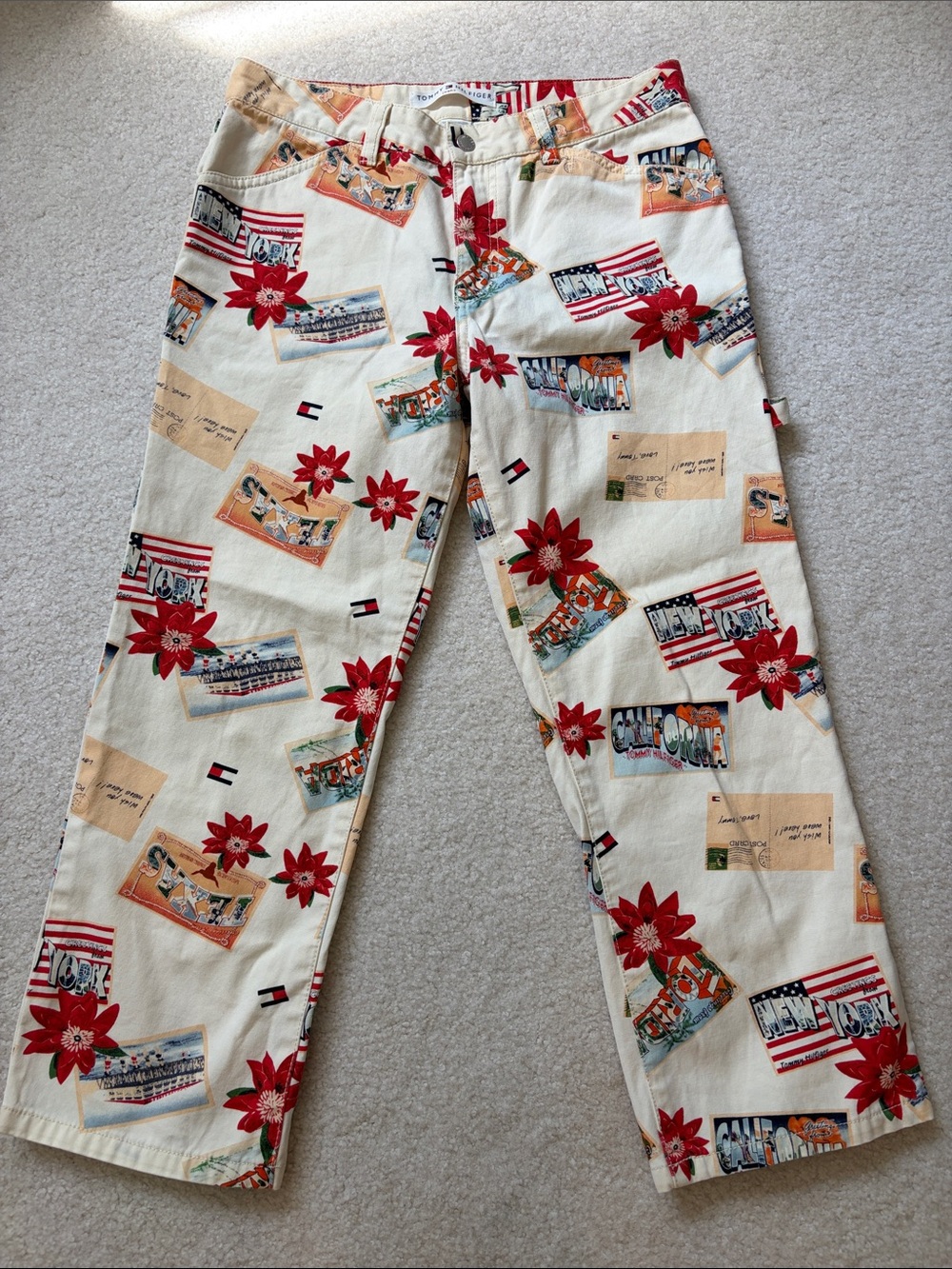 Vintage Tommy Hilfiger
postcard travel printed Capri / Size 6